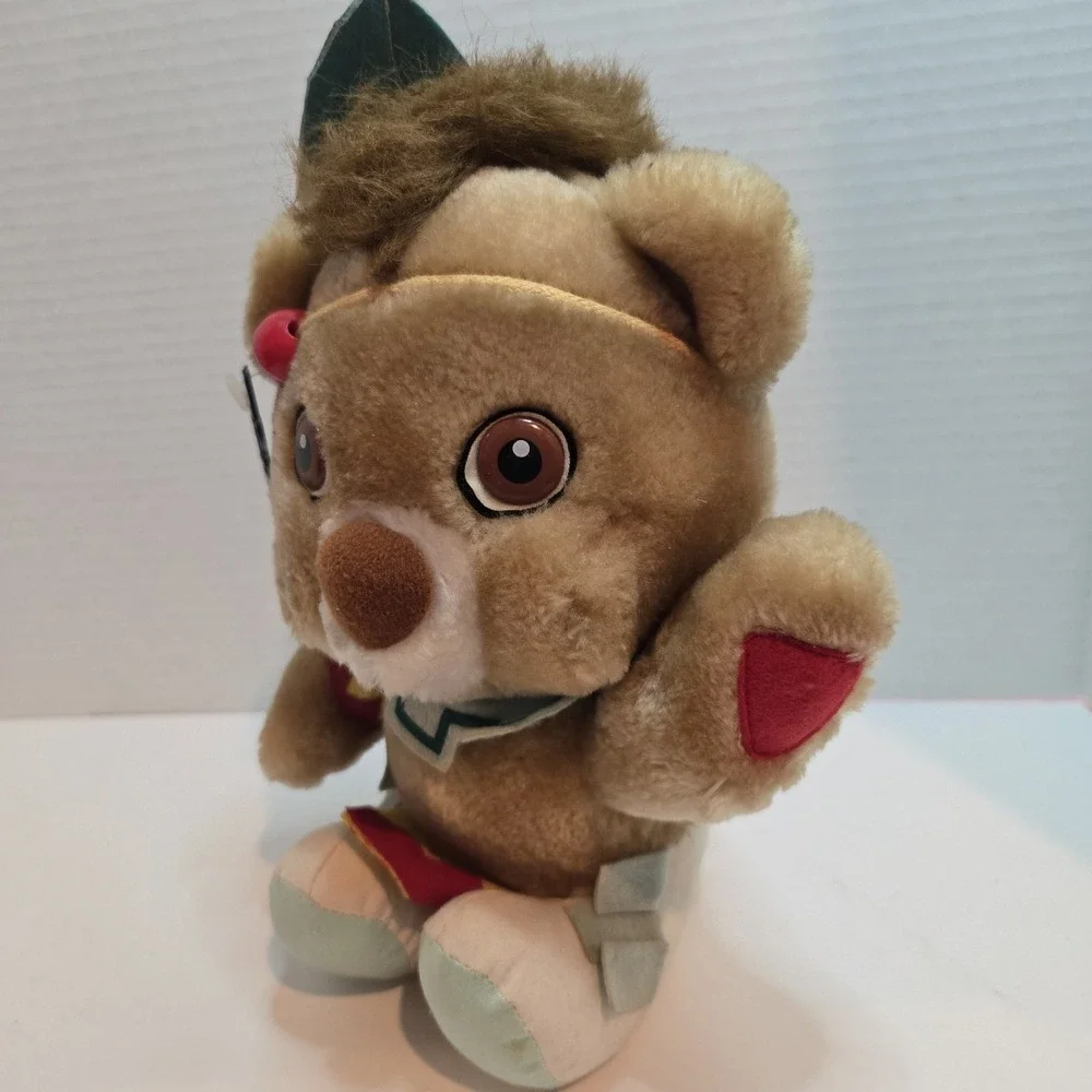 1985 Applause Hanna Barbera PAW PAWS Brave‎ Paw Indian Bear Stuffed Plush 9